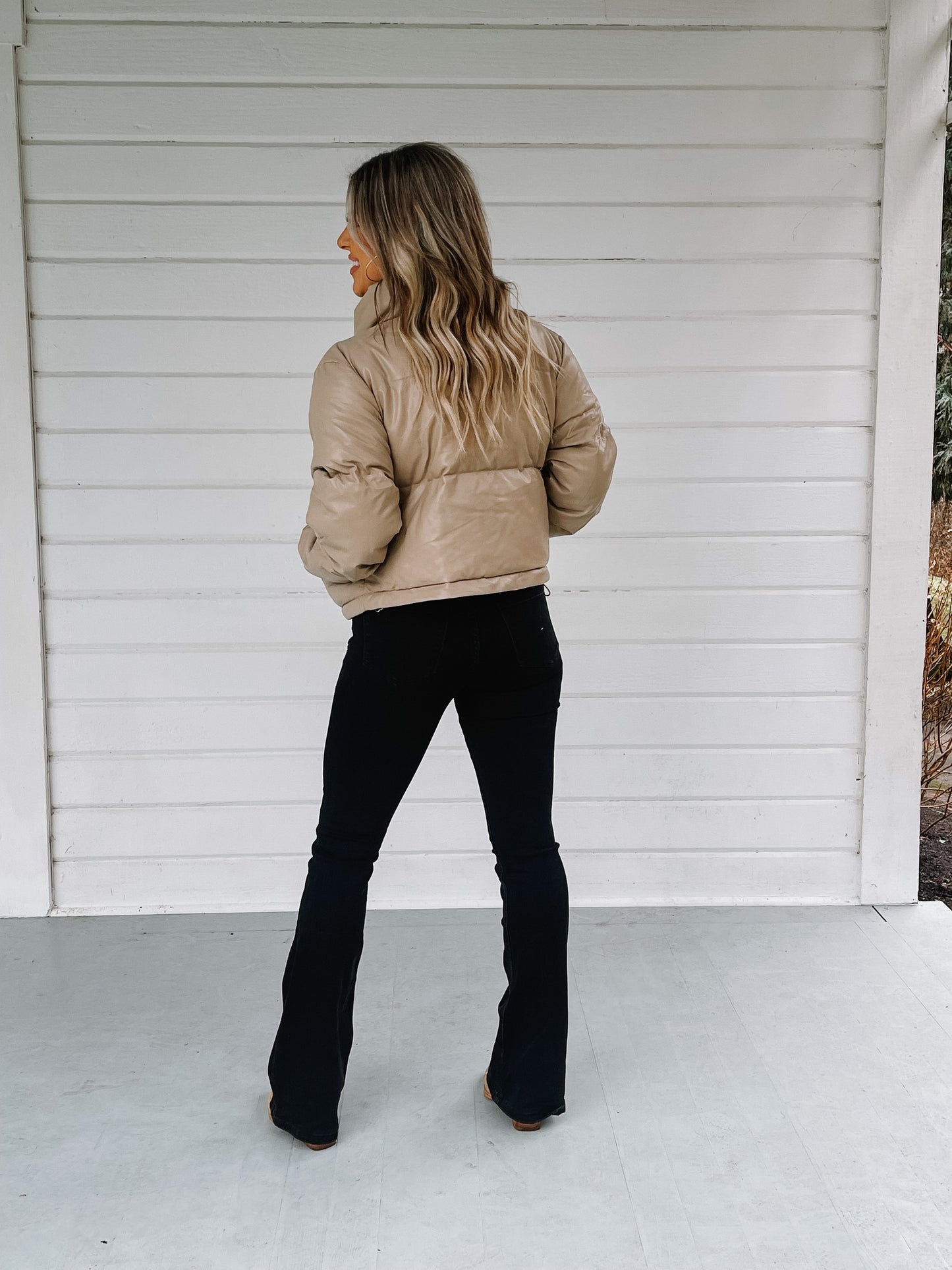 TAUPE PUFFER JACKET